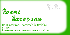 noemi marozsan business card